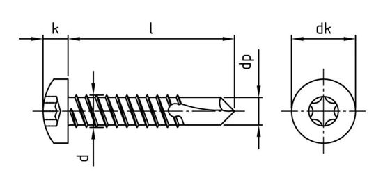 Bild von Linsen-Bohrschrauben INOX A2