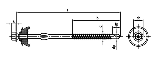 Bild von Sechskant Bohrschrauben INOX A2